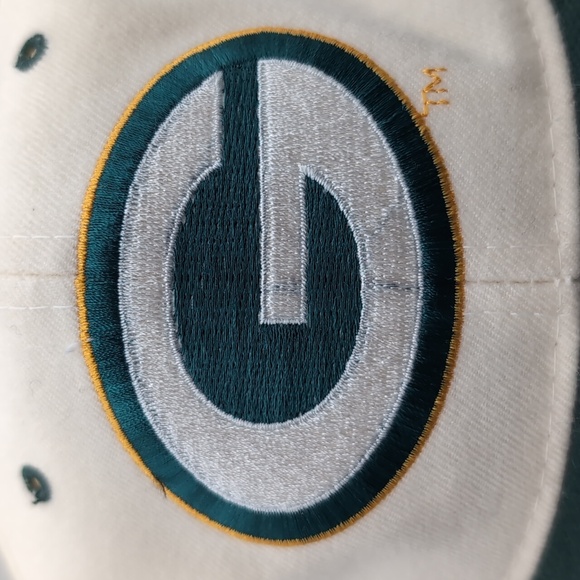 Starter| NWT NFL Vintage White Green Bay Packers Wool Sports Cap Snap Back - Picture 3 of 15